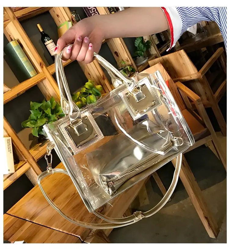 2025 Summer Korean Jelly Transparent Beach Messenger Bag — feature 32