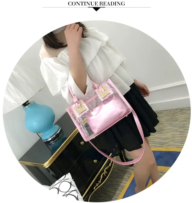 2025 Summer Korean Jelly Transparent Beach Messenger Bag — feature 35