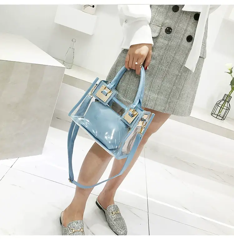 2025 Summer Korean Jelly Transparent Beach Messenger Bag — feature 37