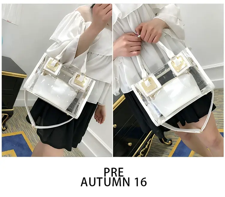 2025 Summer Korean Jelly Transparent Beach Messenger Bag — feature 39