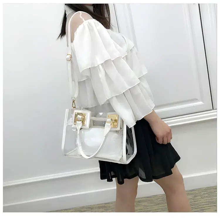 2025 Summer Korean Jelly Transparent Beach Messenger Bag — feature 43