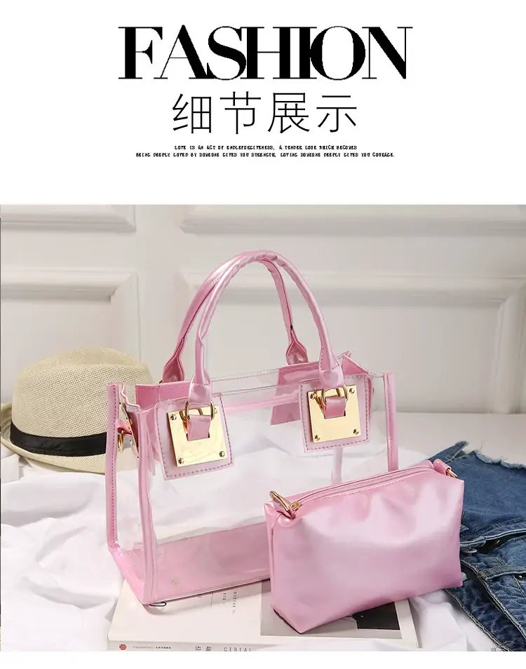 2025 Summer Korean Jelly Transparent Beach Messenger Bag — feature 44