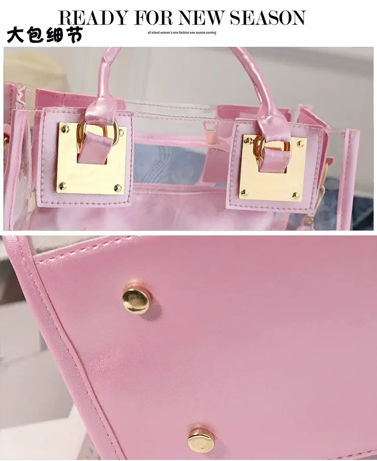 2025 Summer Korean Jelly Transparent Beach Messenger Bag — feature 45