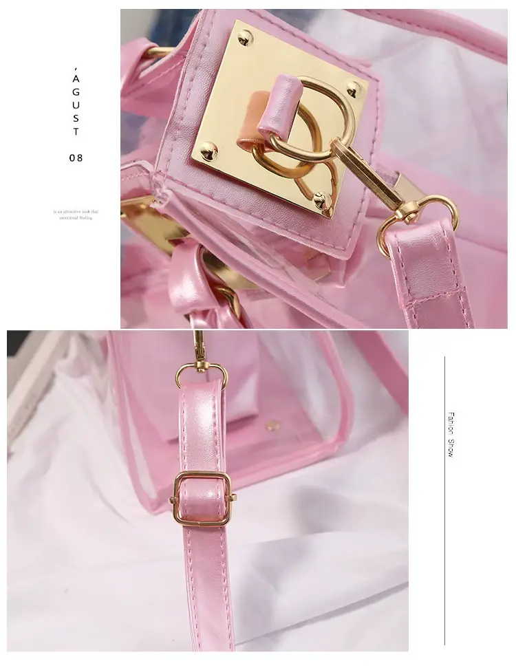 2025 Summer Korean Jelly Transparent Beach Messenger Bag — feature 46