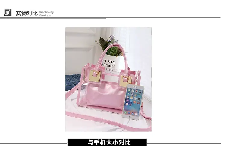 2025 Summer Korean Jelly Transparent Beach Messenger Bag — feature 8