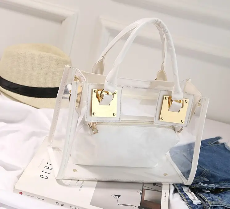 2025 Summer Korean Jelly Transparent Beach Messenger Bag - Image 5