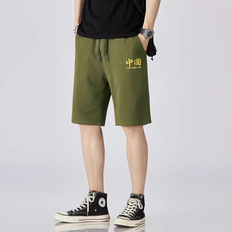 New Men's Green Running Fitness Shorts - Image 8