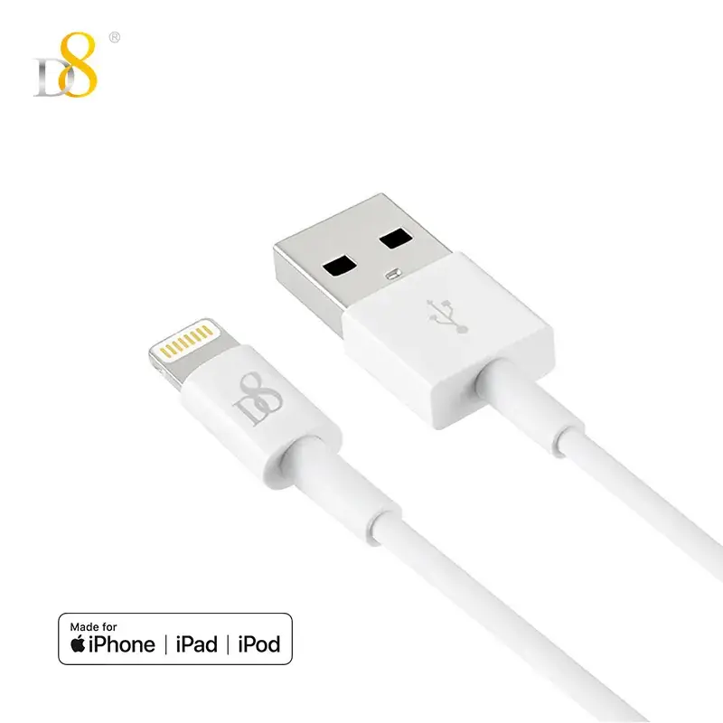 D8 Fast Charging Cable for iPhone iPad MFI Certified 1m - Image 5