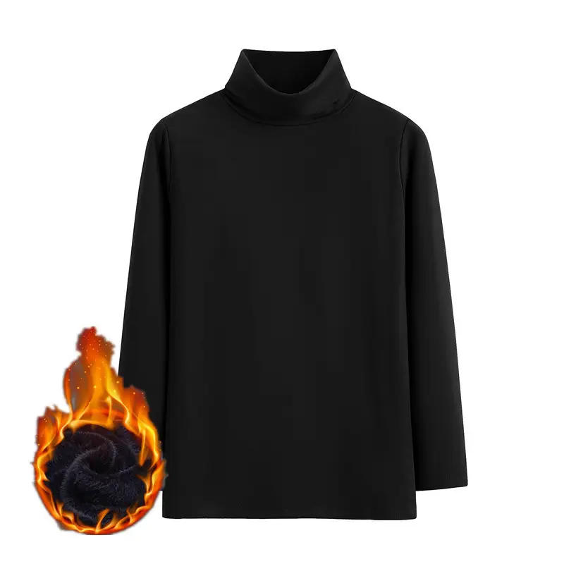 Women White Long Sleeve Turtleneck T-Shirt 2025 - Image 5