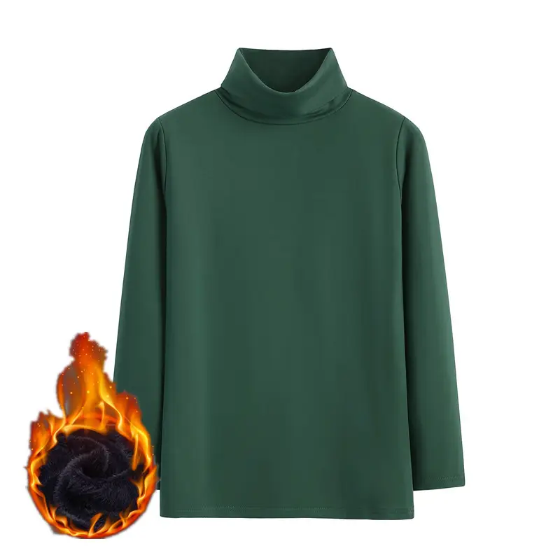 Women White Long Sleeve Turtleneck T-Shirt 2025 - Image 6