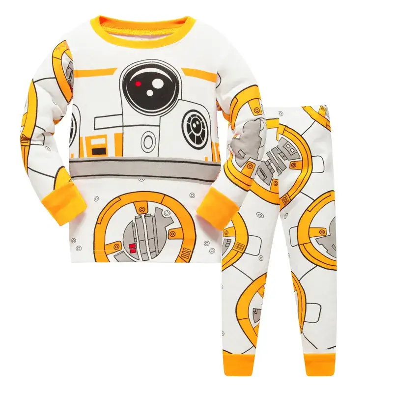 Baby Cotton Long Sleeve Pajamas Set for Kids 3-8 Years - Image 2
