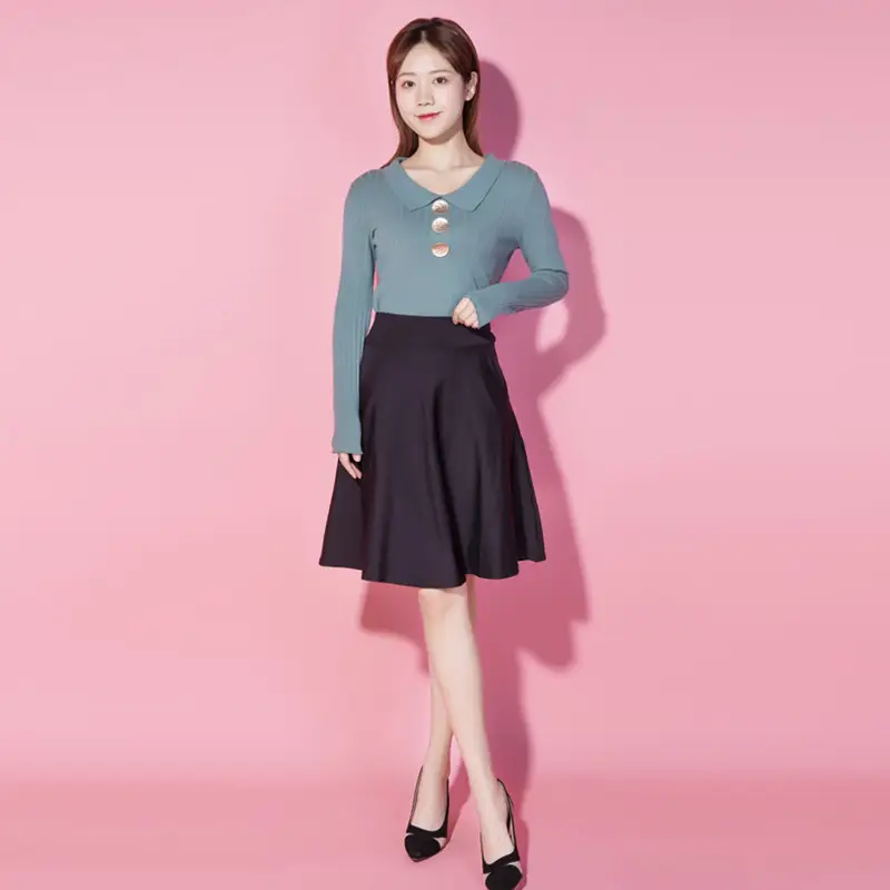 White High Waist Anti-Exposure Skirt with Pocket