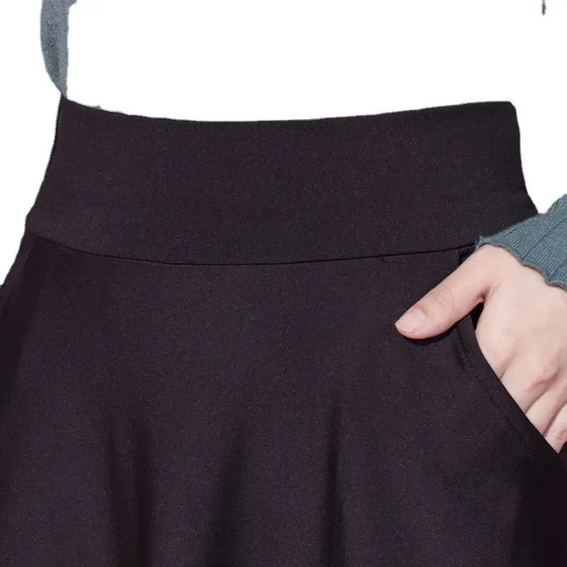 White High Waist Anti-Exposure Skirt with Pocket