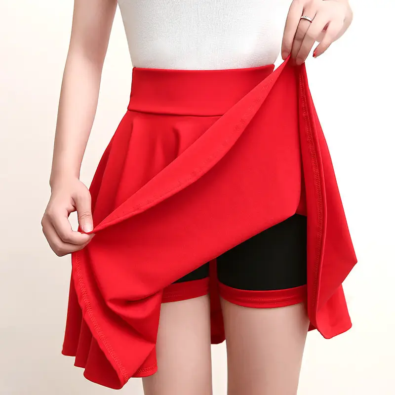 Red Anti-Exposure Skirt for Women Plus Size 45CM - Image 5
