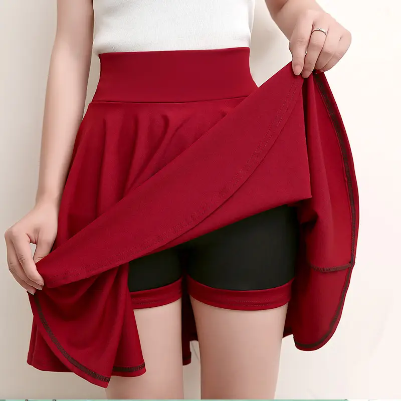 Red Anti-Exposure Skirt for Women Plus Size 45CM - Image 9