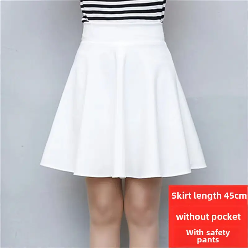 Red Anti-Exposure Skirt for Women Plus Size 45CM - Image 17