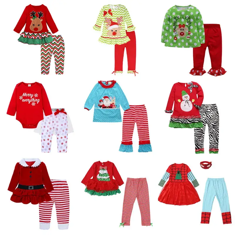 Children's Christmas Suit Set with Santa Claus Design - Image 6