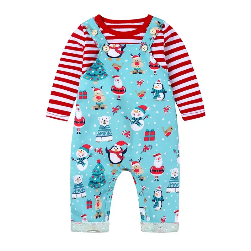 Children's Christmas Suit Set with Santa Claus Design - Image 4
