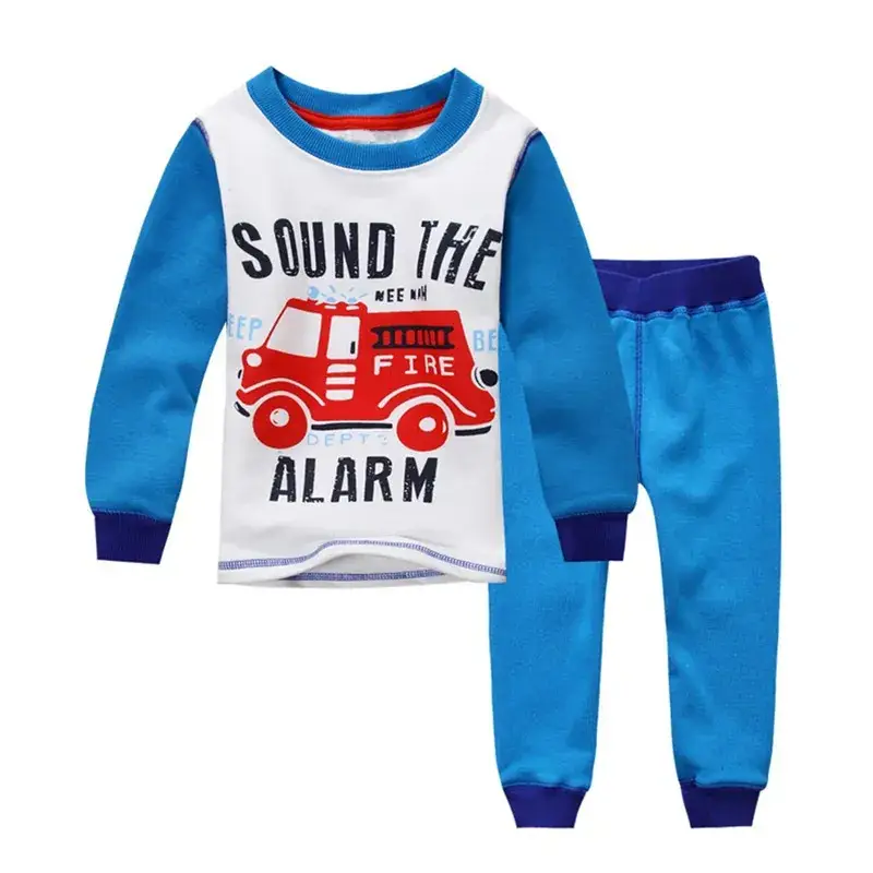 2024 Kids Bed Me Happy Pajama Set Pink Blue Striped Pants - Image 8