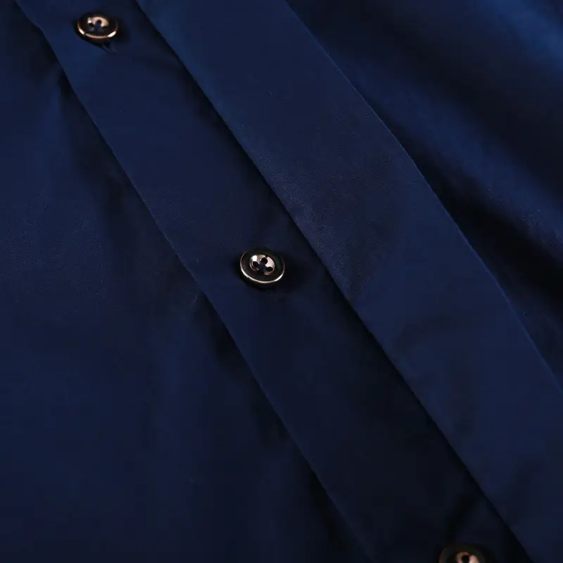 Bi Meng Men's Blue Long Sleeve Shirt Extra Large Cotton
