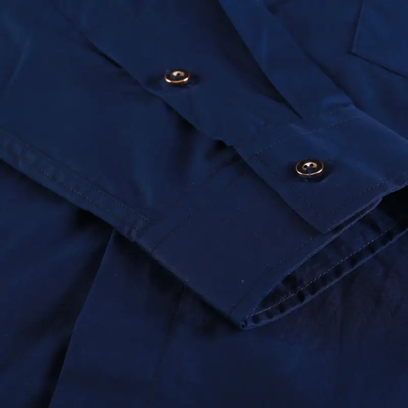 Bi Meng Men's Blue Long Sleeve Shirt Extra Large Cotton