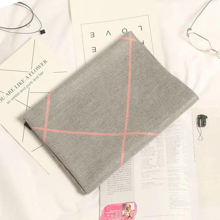 Women Plaid Cashmere Scarf Winter Warmth - Image 5