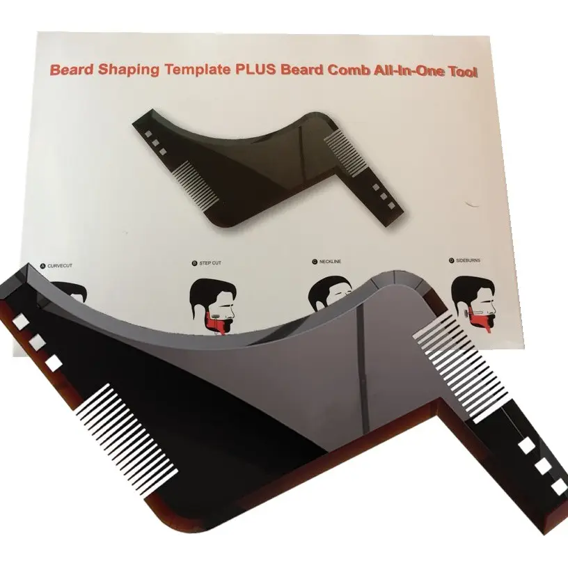 Brown Cross-Border Beard Modeling Board No.4 Lightning