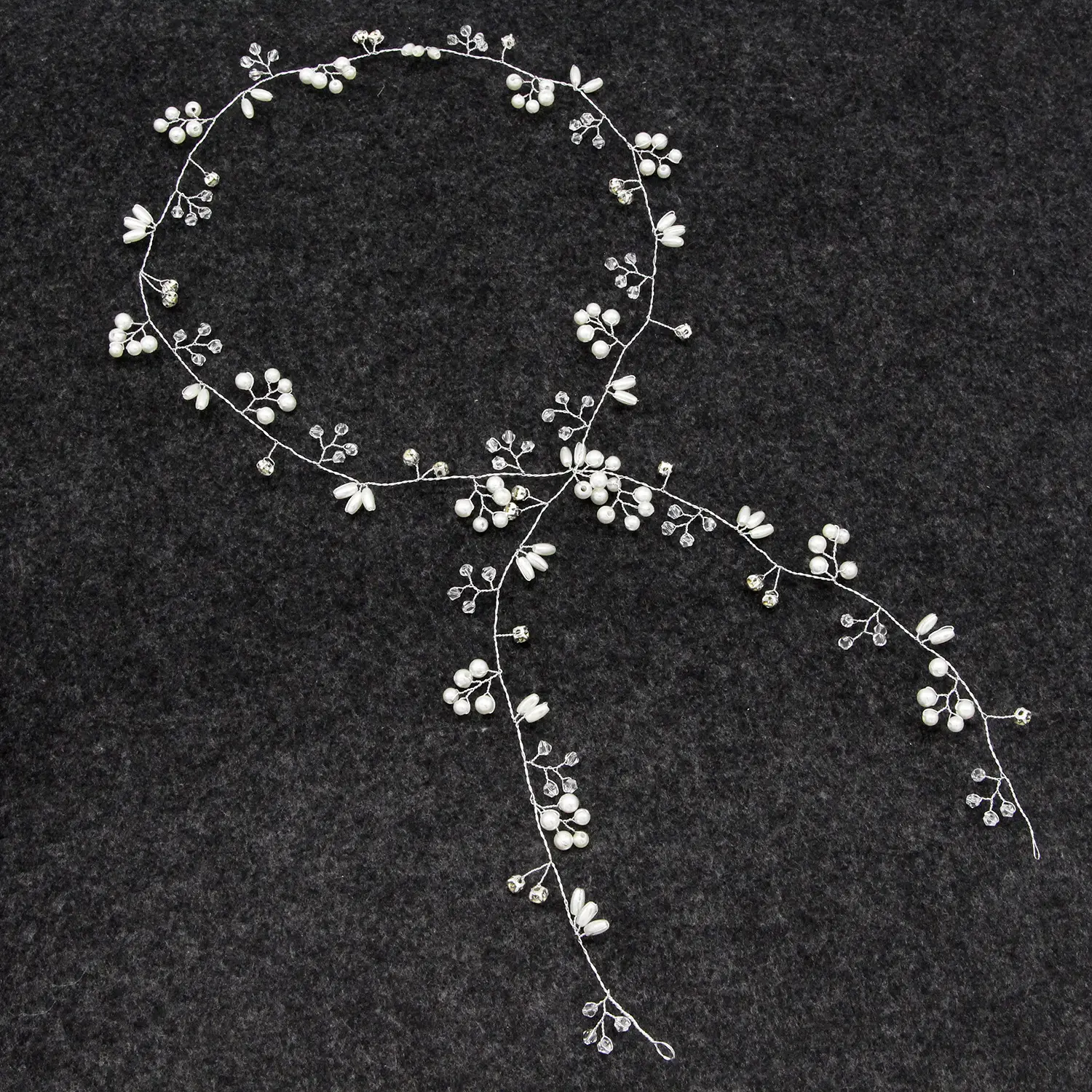 European American Bride Pearl Hair Band 1M5