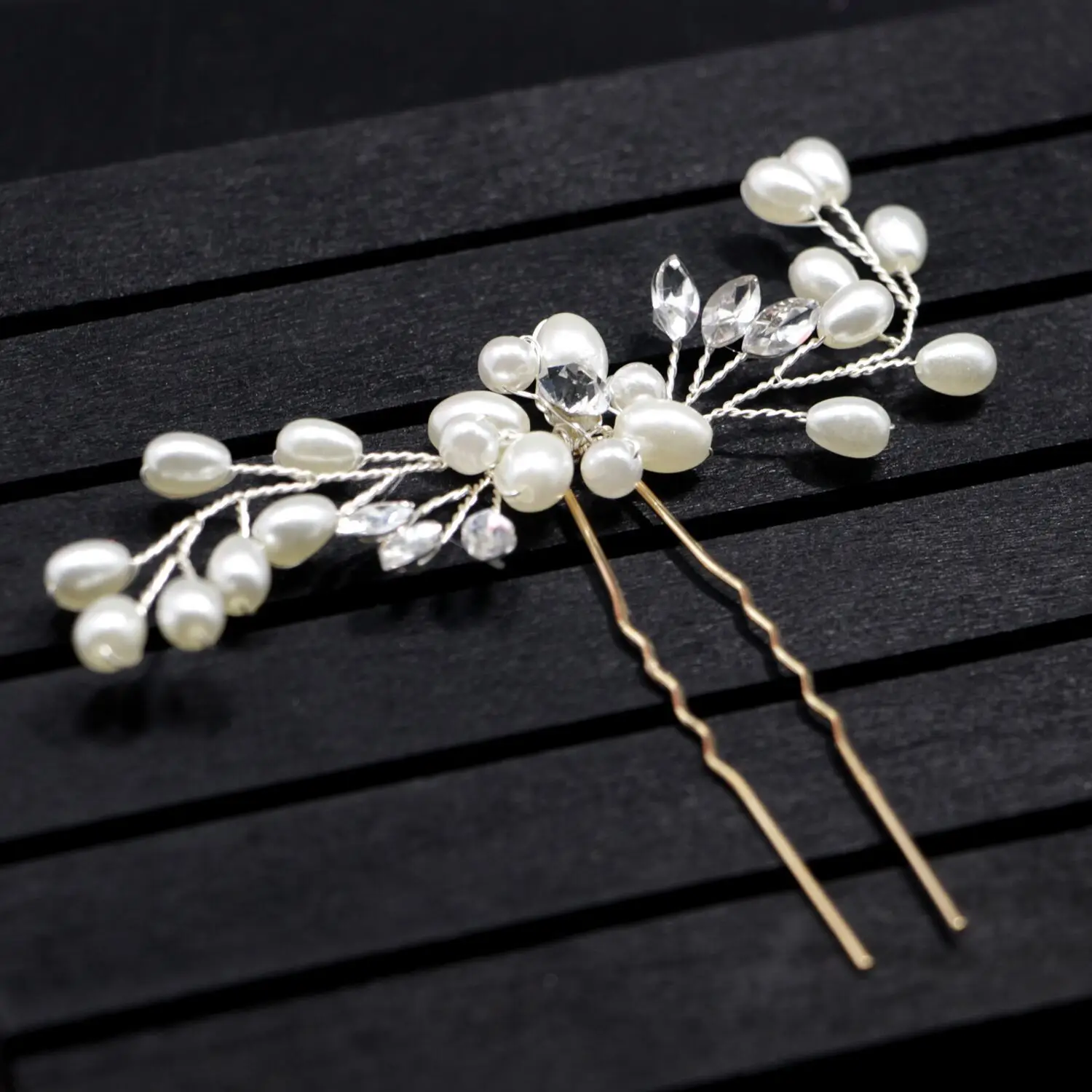 European American Bride Pearl Hair Band 1M5