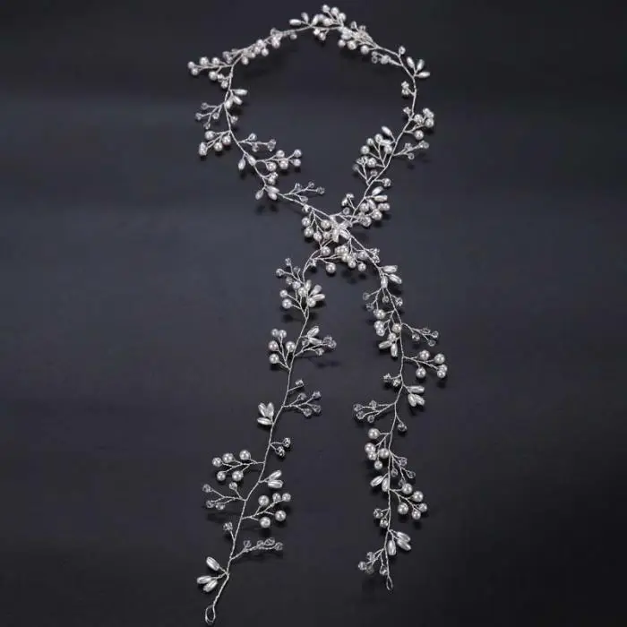 European American Bride Pearl Hair Band 1M5