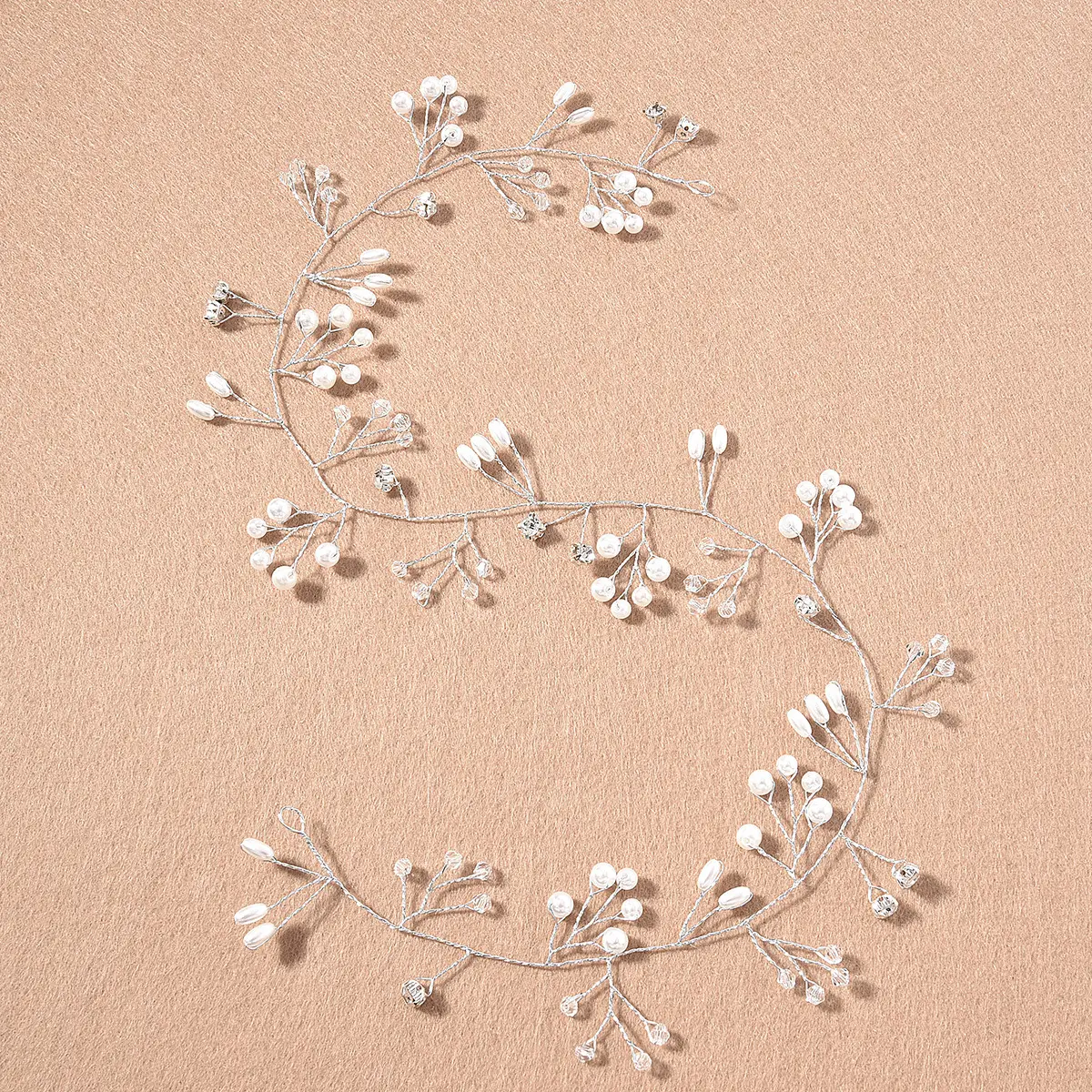 European American Bride Pearl Hair Band 1M5