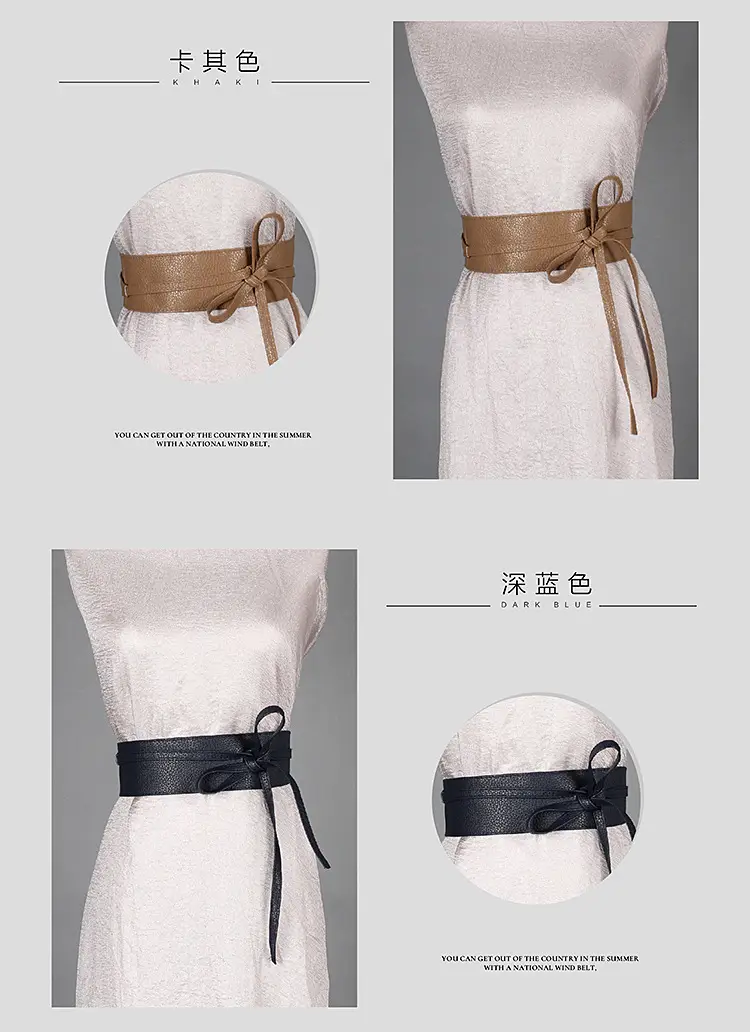 Silver Korean Style Waist Cover with Knot Belt for Women β feature 6