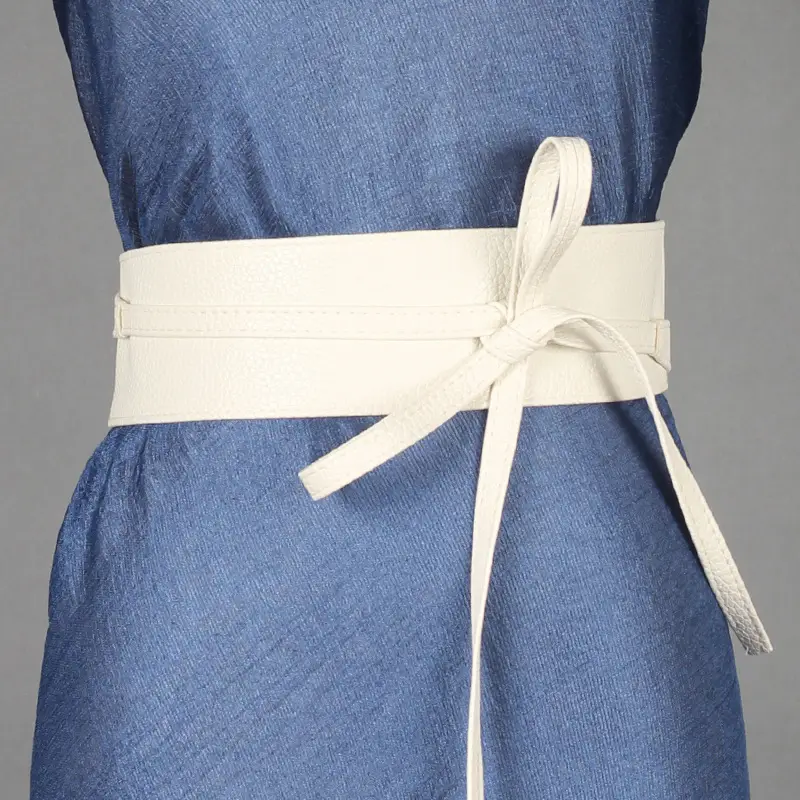 Silver Korean Style Waist Cover with Knot Belt for Women - Image 3