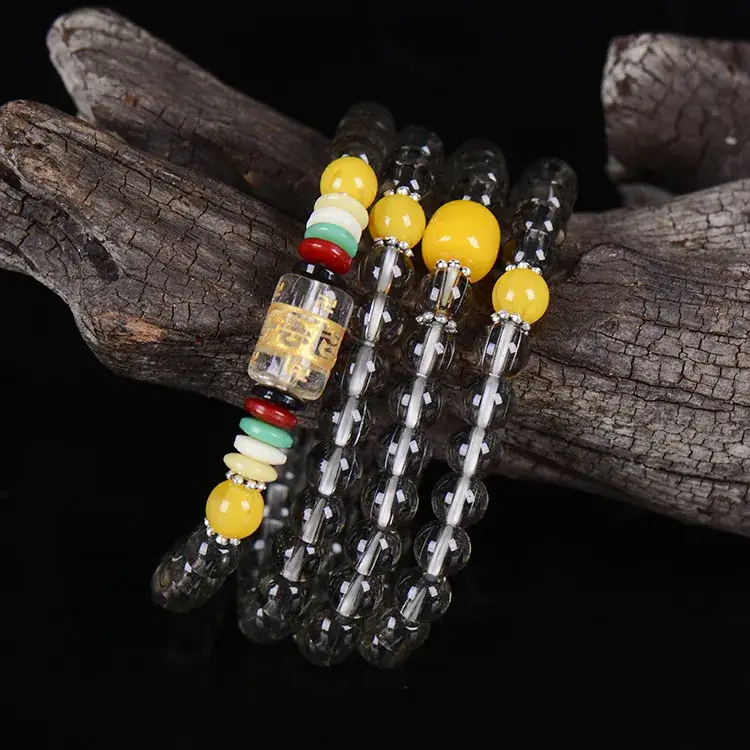 Garnet Multi-Circle Citrine Bracelet with Tassel - Image 23