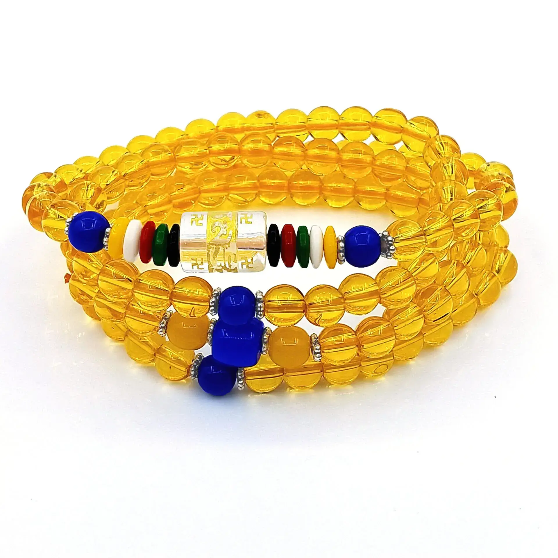Garnet Multi-Circle Citrine Bracelet with Tassel - Image 10