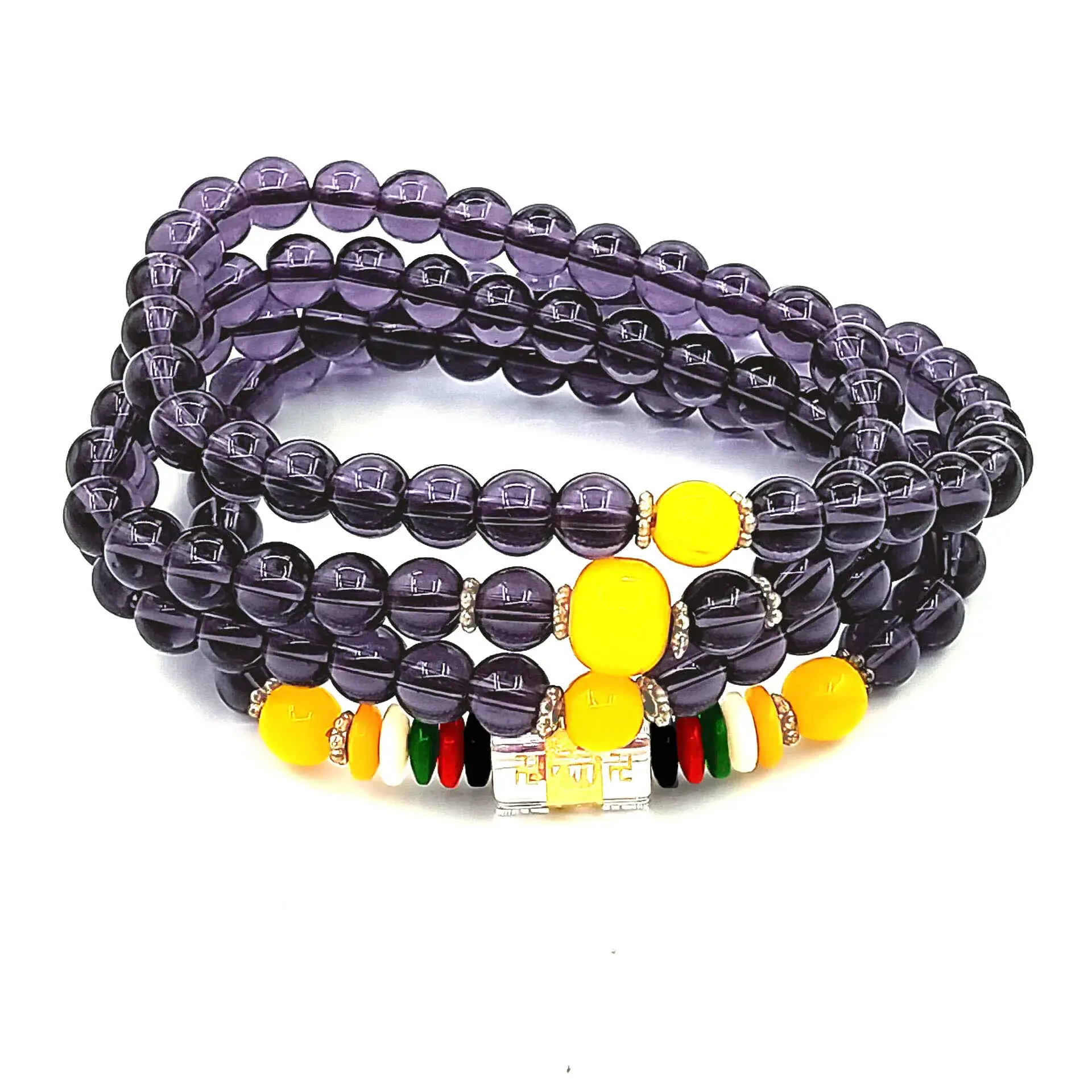 Garnet Multi-Circle Citrine Bracelet with Tassel - Image 11
