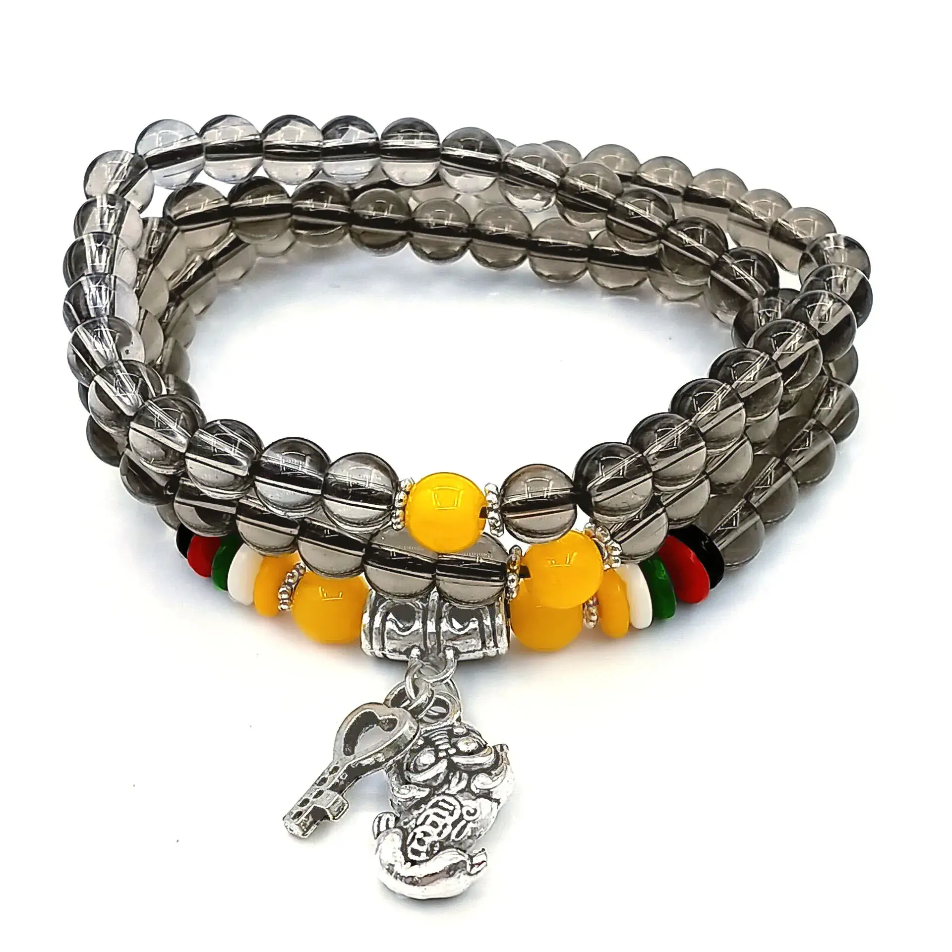 Garnet Multi-Circle Citrine Bracelet with Tassel - Image 19