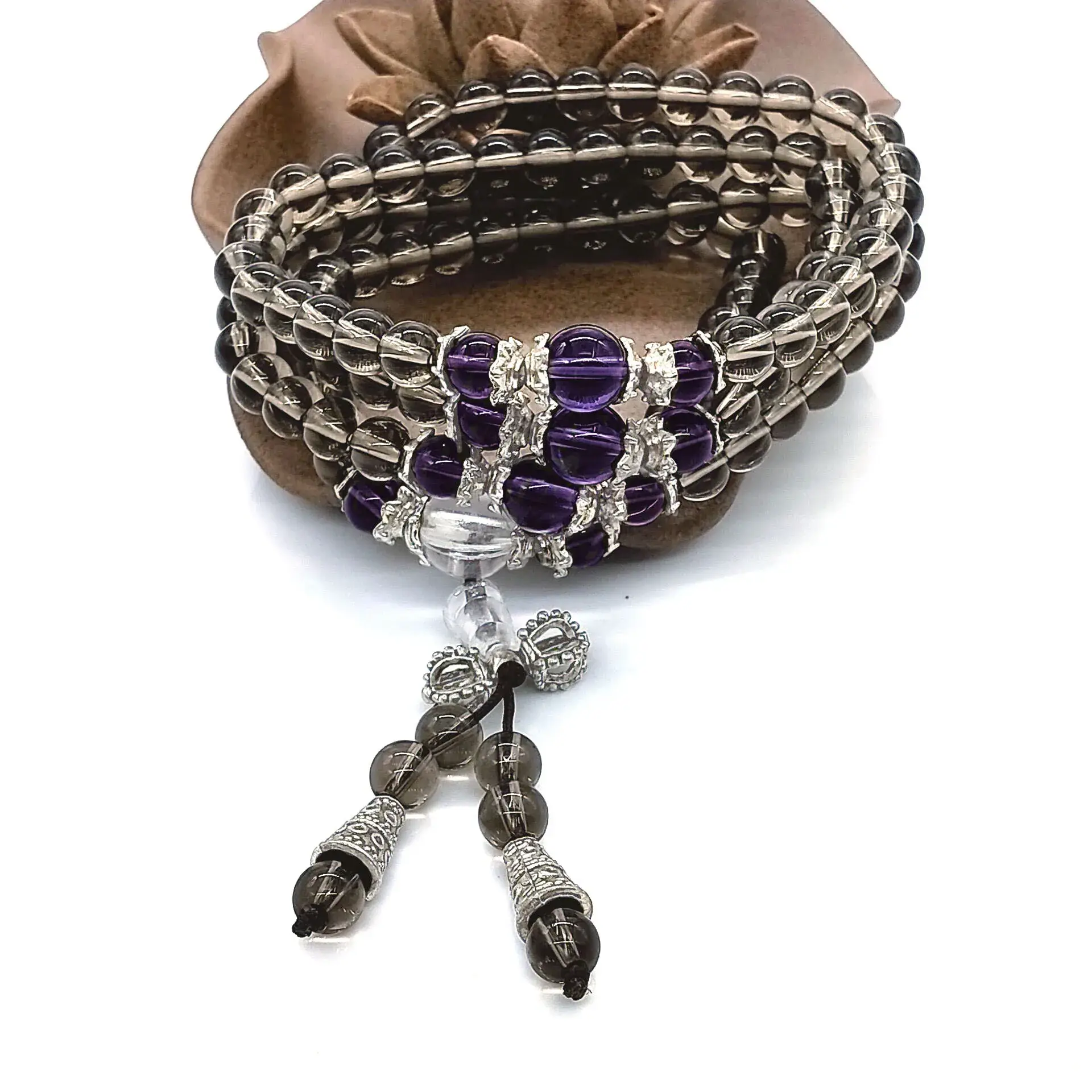 Garnet Multi-Circle Citrine Bracelet with Tassel - Image 7