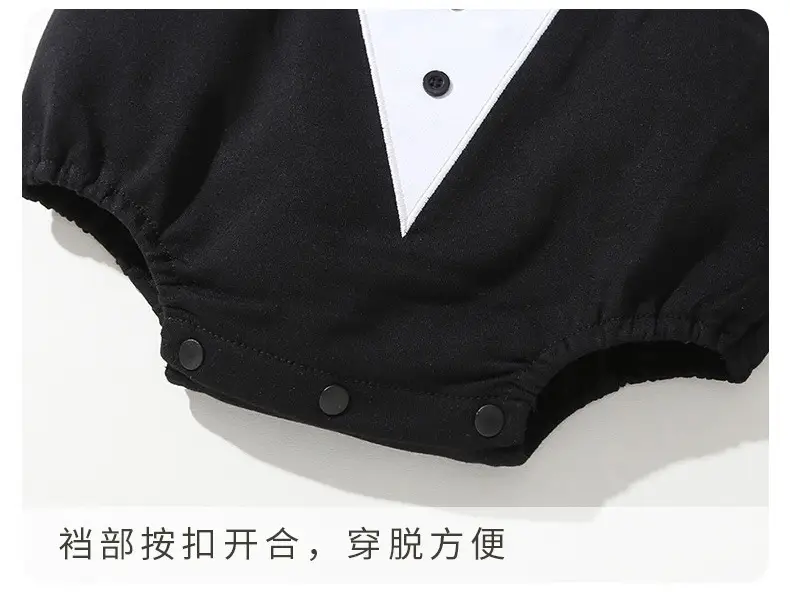 Black T-shirt with Red Bow Tie for Kids — feature 12