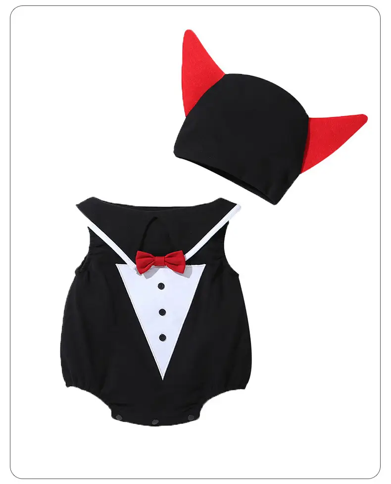 Black T-shirt with Red Bow Tie for Kids — feature 16