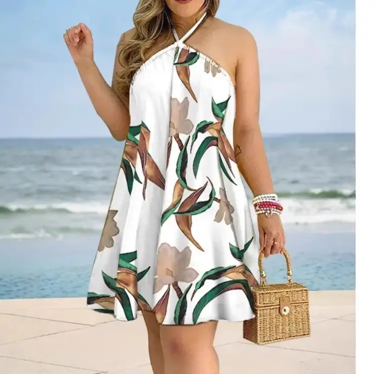 2023 Hot Style Off-Shoulder Halterneck Dress for Women - Image 11