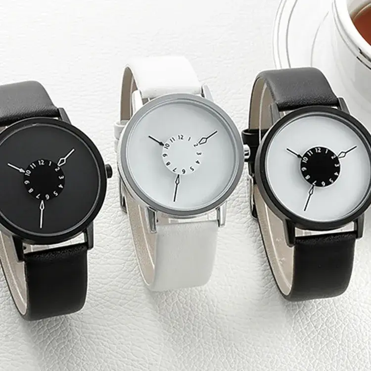Men's White Strap Quartz Watch for Students - Image 3