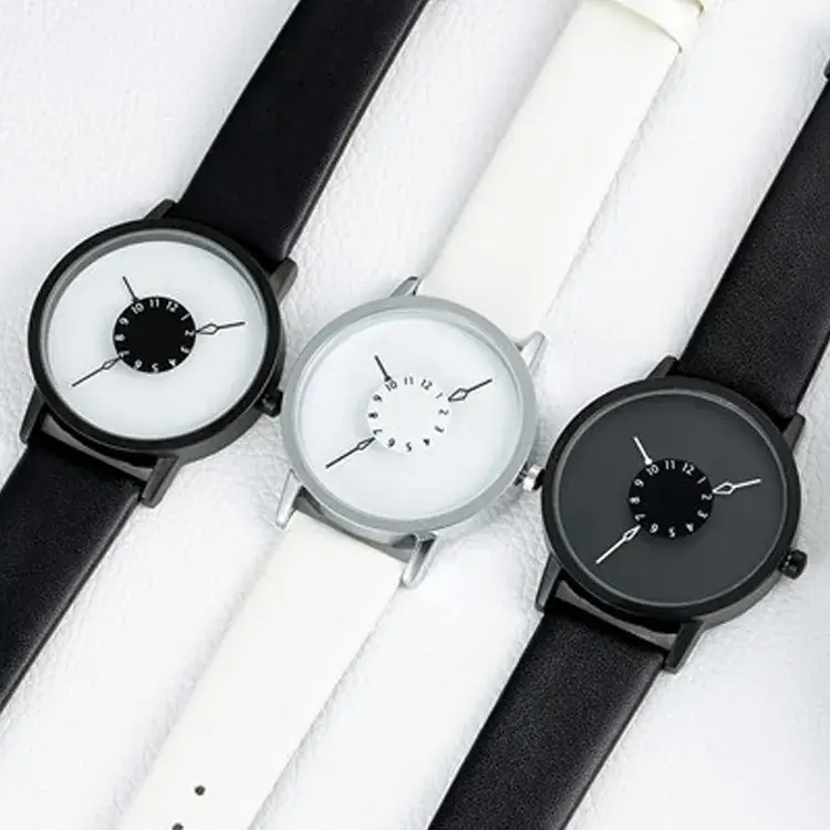 Men's White Strap Quartz Watch for Students - Image 6