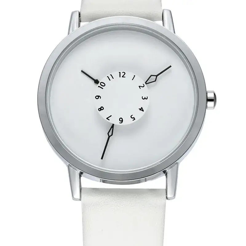 Men's White Strap Quartz Watch for Students - Image 7
