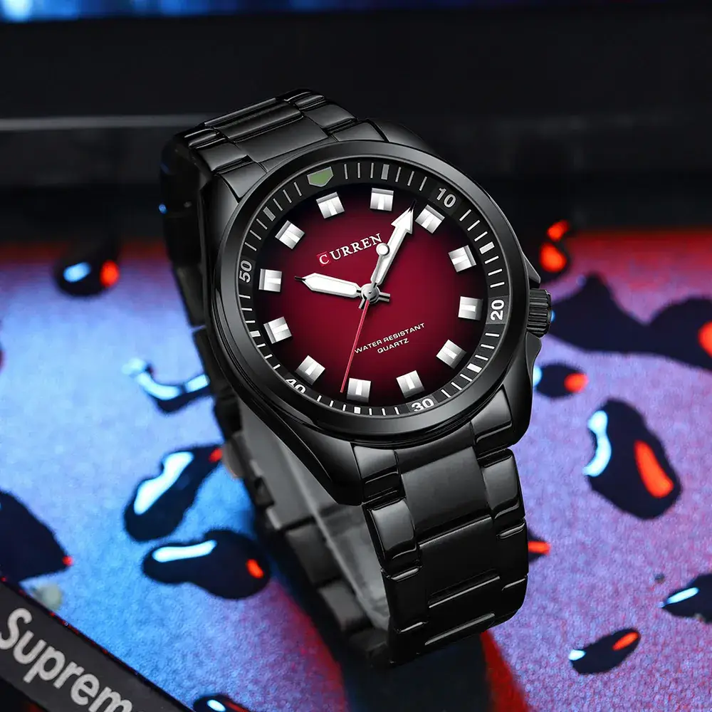 Men's Green Dial Waterproof Steel Watch - Image 10