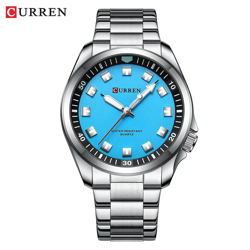 Men's Green Dial Waterproof Steel Watch - Image 11