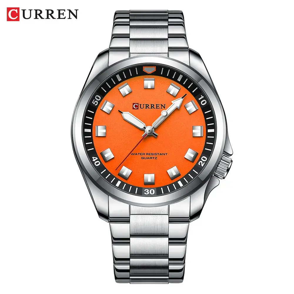 Men's Green Dial Waterproof Steel Watch - Image 3