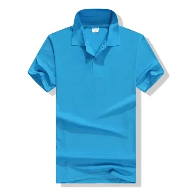 Light Blue Polo T-Shirt with Custom Embroidered Design