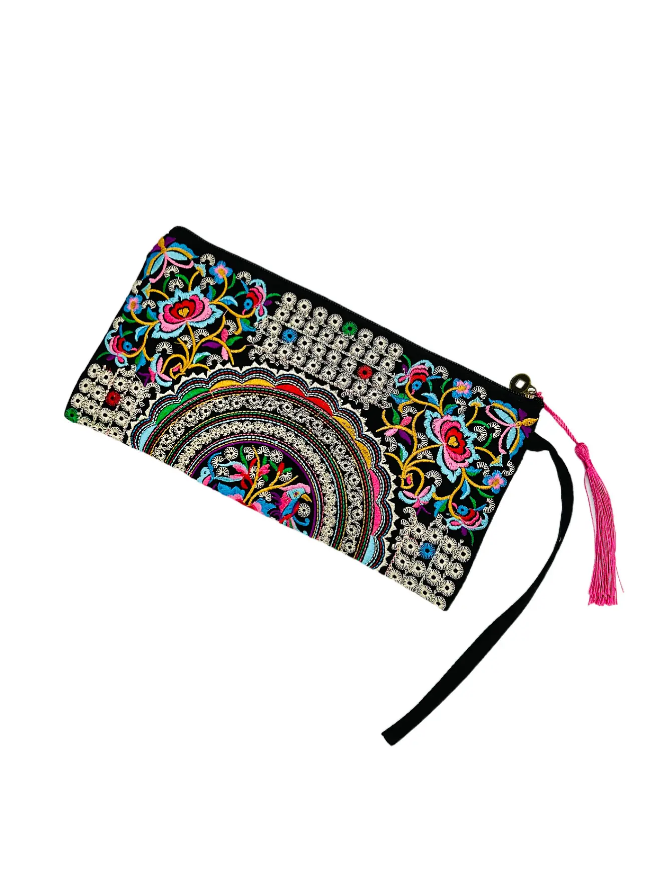 Ethnic Embroidered Women's Wallet with Tassel - Image 9