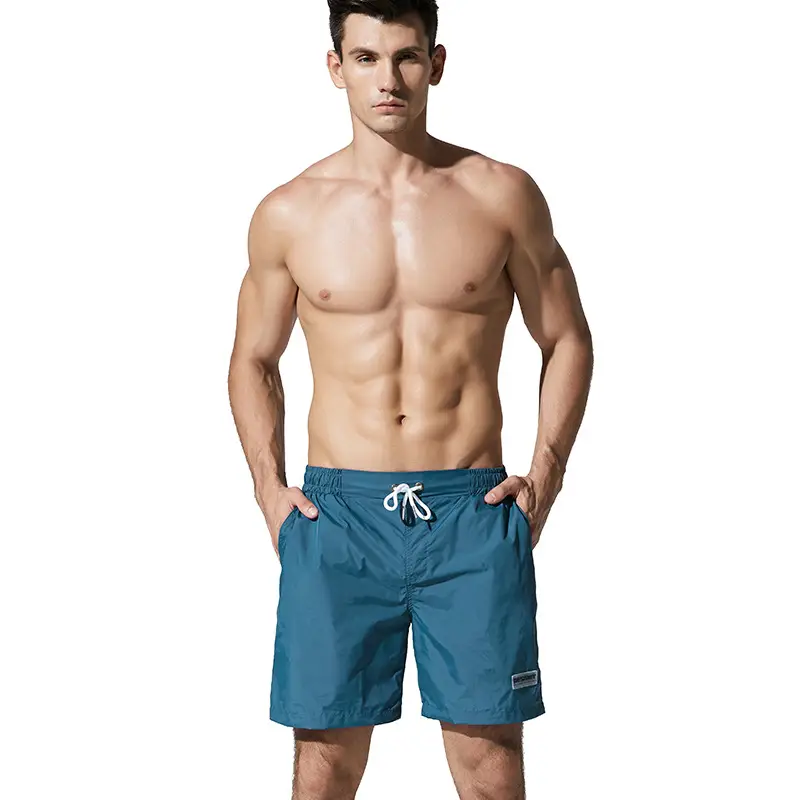Men's Light Blue Loose Beach Shorts Quick-Drying